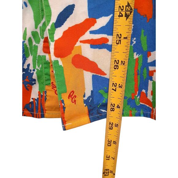 Robert Graham Graffiti Colorful Short Sleeve Shirt Sz Large Summer Party Rare - Picture 11 of 14